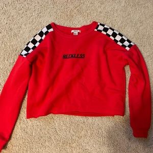 Forever 21 “reckless” cropped crewneck!
